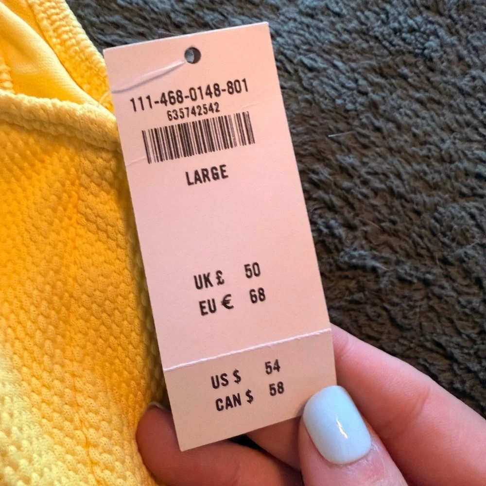 Yellow Ribbed One piece - Picture 3 of 4